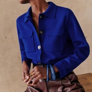 Sezane Betty Cardigan - Bright Blue